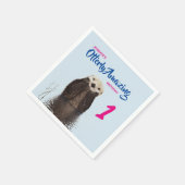 Otterly Amazing誕生日かわいいOtter写真 スタンダードカクテルナプキン (角)