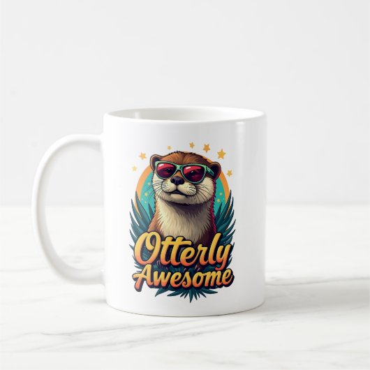 Otterly Awesome, Funny Sea Otter Lover コーヒーマグカップ (左)