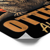 Otterly Awesome Retro Sunset Sea Otter Lover Graph ポスター (角)