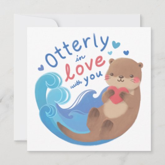 Otterly in Love with You サンキューカード (正面)