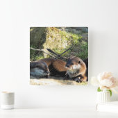 OTTERS スクエア壁時計 (ホーム)