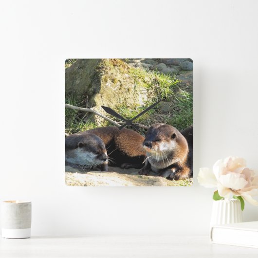 OTTERS スクエア壁時計 (ホーム)