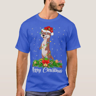Otters Animal Lover Matching Santa Hat Otter Chris Tシャツ