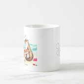 Otters Couple in Love コーヒーマグカップ (中央)