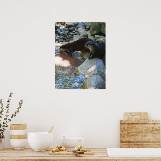 Otters Drink, Poster ポスター (キッチン)