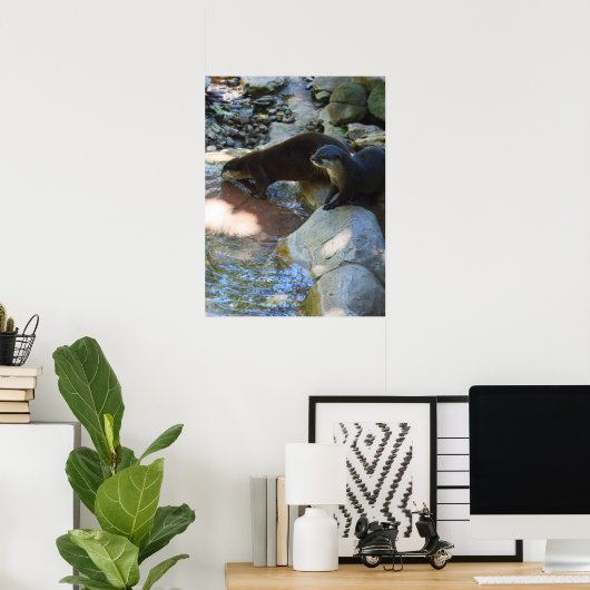 Otters Drink, Poster ポスター (ホームオフィス)