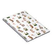 Otters & Lily Pads on White ノートブック (右側)