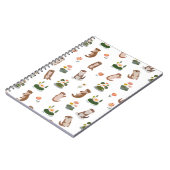 Otters & Lily Pads on White ノートブック (左側)