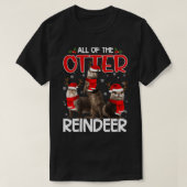 Otters Reindeer Deer Antler Funny Christmas Santa  Tシャツ (デザイン正面)