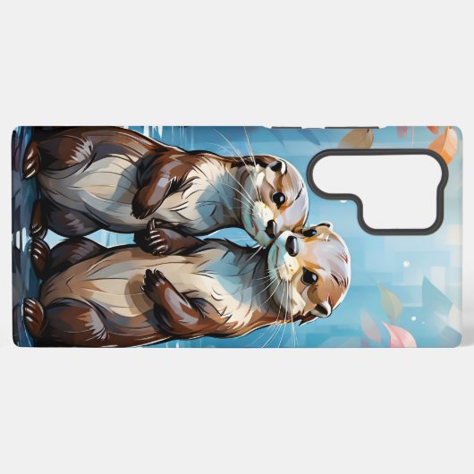 Otters Samsung Galaxyケース (裏面横)