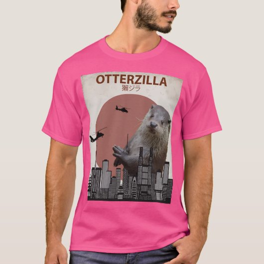 Otterzilla – 巨大なオッターモンスター tシャツ (正面)