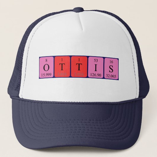 Ottis周期表名hat キャップ (正面)