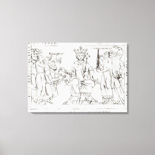 Otto I Submitting to Berenger II キャンバスプリント (正面)