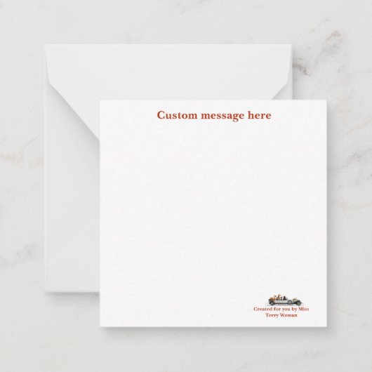 Otto’s circus snack shack ノートカード (裏面)