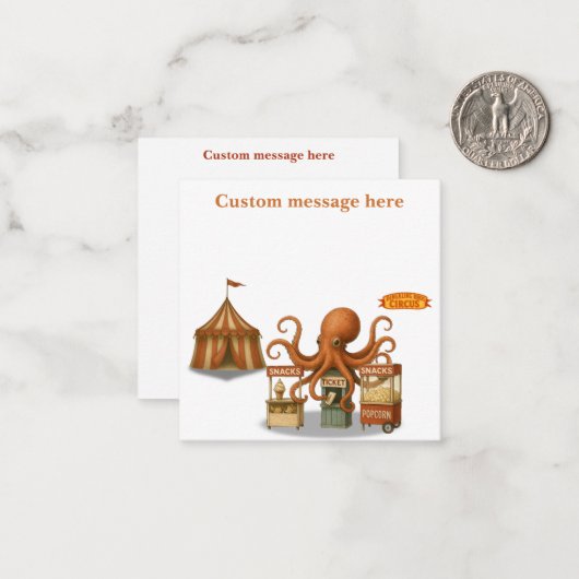 Otto’s circus snack shack ノートカード (正面/裏面インサイチュ)