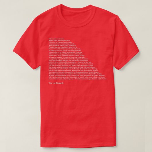 Otto von Bismarck Quotes Tシャツ (デザイン正面)