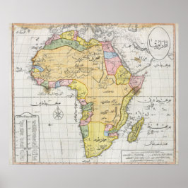 Ottoman Map of Africa (1803) ポスター
