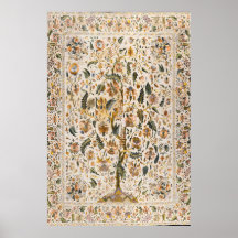 Ottoman Tree of Life Art Print Vintage Floral