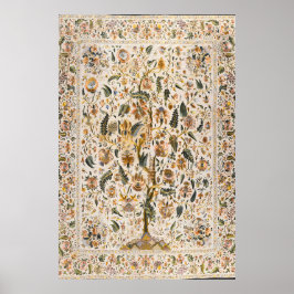 Ottoman Tree of Life Art Print Vintage Floral ポスター