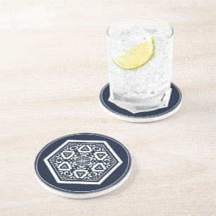 Ottoman turkish blue ware tracery design coaster コースター