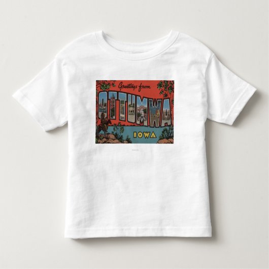 OttumwaのIowaLargeの手紙ScenesOttumwa、IA トドラーTシャツ (正面)