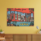 Ottumwa, IowaLarge Letter ScenesOttumwa, IA キャンバスプリント (インサイチュ (リビング))