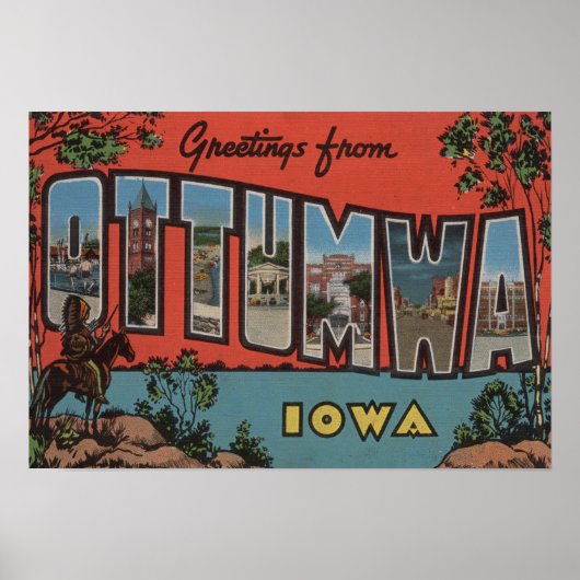 Ottumwa, IowaLarge Letter ScenesOttumwa, IA ポスター (正面)