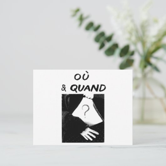 Ou & Quand ポストカード (スタンド正面)