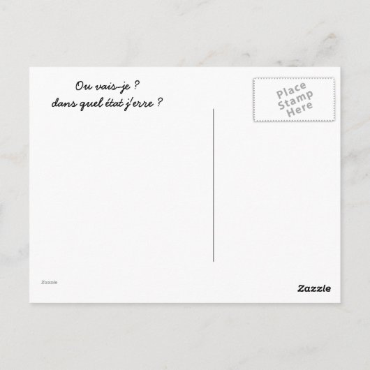 OU VAIS-JE ? ポストカード (裏面)
