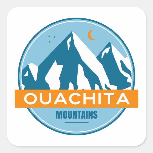 Ouachita Mountains Arkansas Oklahoma スクエアシール (正面)