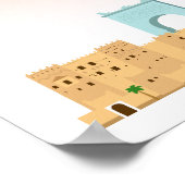 Ouarzazate City Morocco Illustration ポスター (角)
