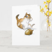 Ouchリスの挨拶状 カード (黄色い花)