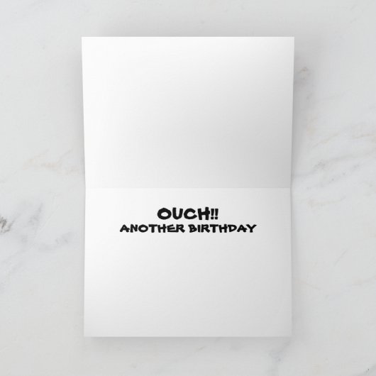 OUCH、別の誕生日 カード (内部)