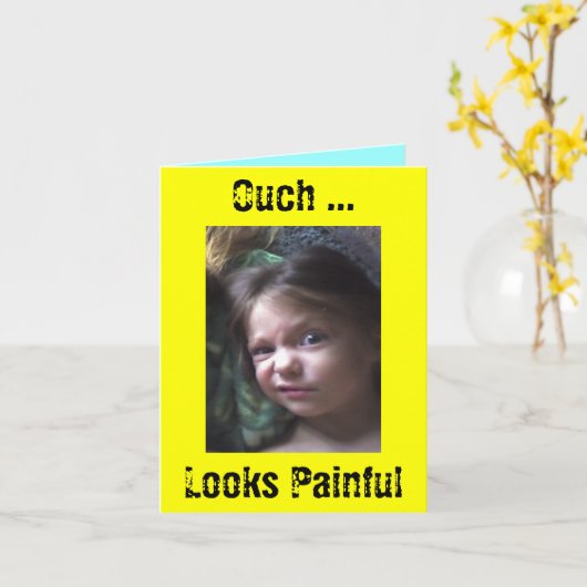 Ouch…苦痛な一見 カード (黄色い花)