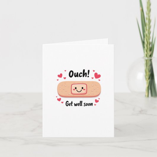 Ouch get well soon card カード (正面)