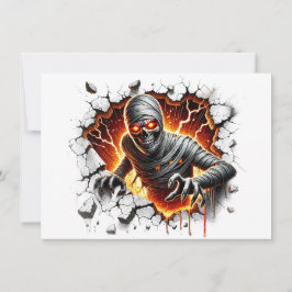 Oud en Griezelig Mummie Skelet Breekt Door 招待状