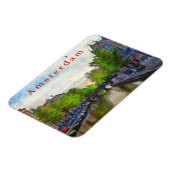 Oudekerkの近くの運河の眺め。 マグネット (左側)