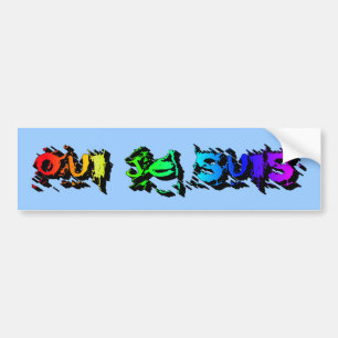 ouiのjeのsuis Yes私はあります バンパーステッカー