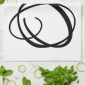 Ouiのyes、赤いハートとのフランスのな単語の芸術 キッチンタオル (折り畳み)