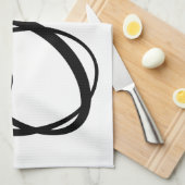 Ouiのyes、赤いハートとのフランスのな単語の芸術 キッチンタオル (四つ折り)