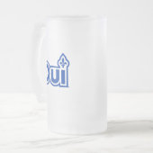 OUIケベック国民投票 フロストグラスビールジョッキ (正面左)