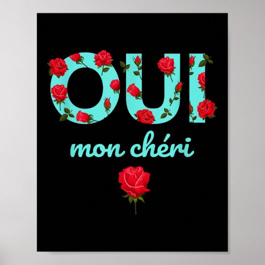 Oui Mon Cheri式カッコいい引用文グラフ ポスター (正面)