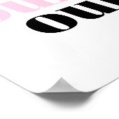 oui ouiモダンタイポグラフィシンプルバスルーム ポスター (角)