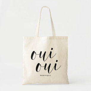 Oui Oui黒書モダン道パーソナライズされた トートバッグ