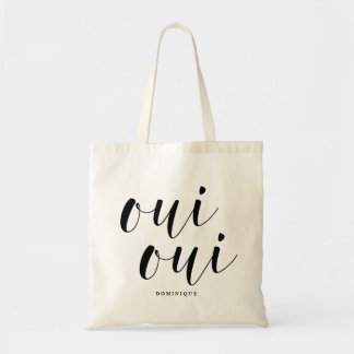Oui Oui黒書モダン道パーソナライズされた トートバッグ