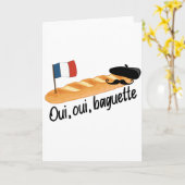 Oui Oui Baguette – 食べおもしろい物 カード (黄色い花)