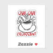 Oui Oui Croissant - かわいいフランスのコーヒー朝食 シール (シート)