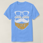 Oui Oui Monsieur Mustacheグラフィックフランスの1 Tシャツ (デザイン正面)