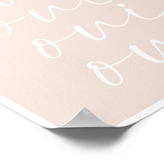 Oui Oui Oui Peach Background ポスター (角)