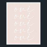 Oui Oui Oui Peach Background ポスター<br><div class="desc">Oui Oui Oui Peach Background</div>